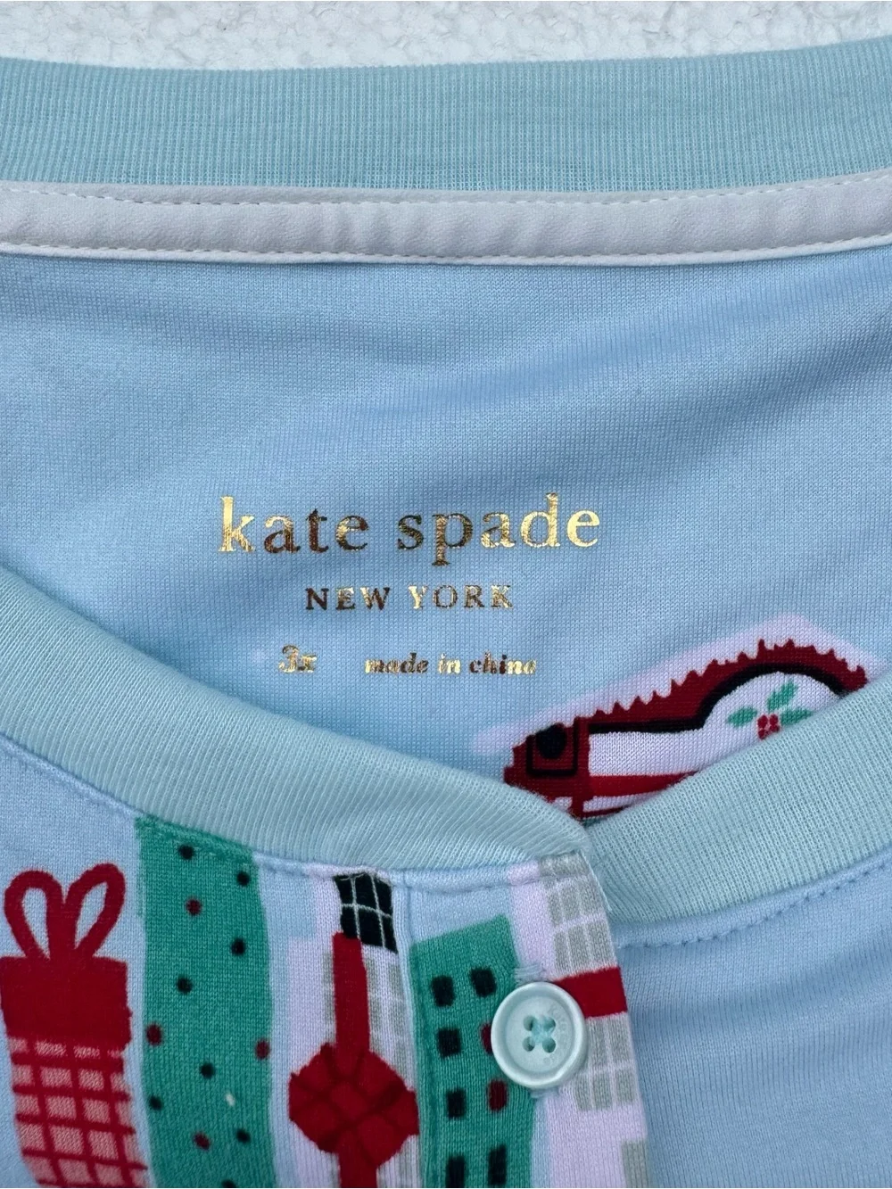 NWT! Kate Spade New York Christmas Pajama 2-pc Set Women's 3XL